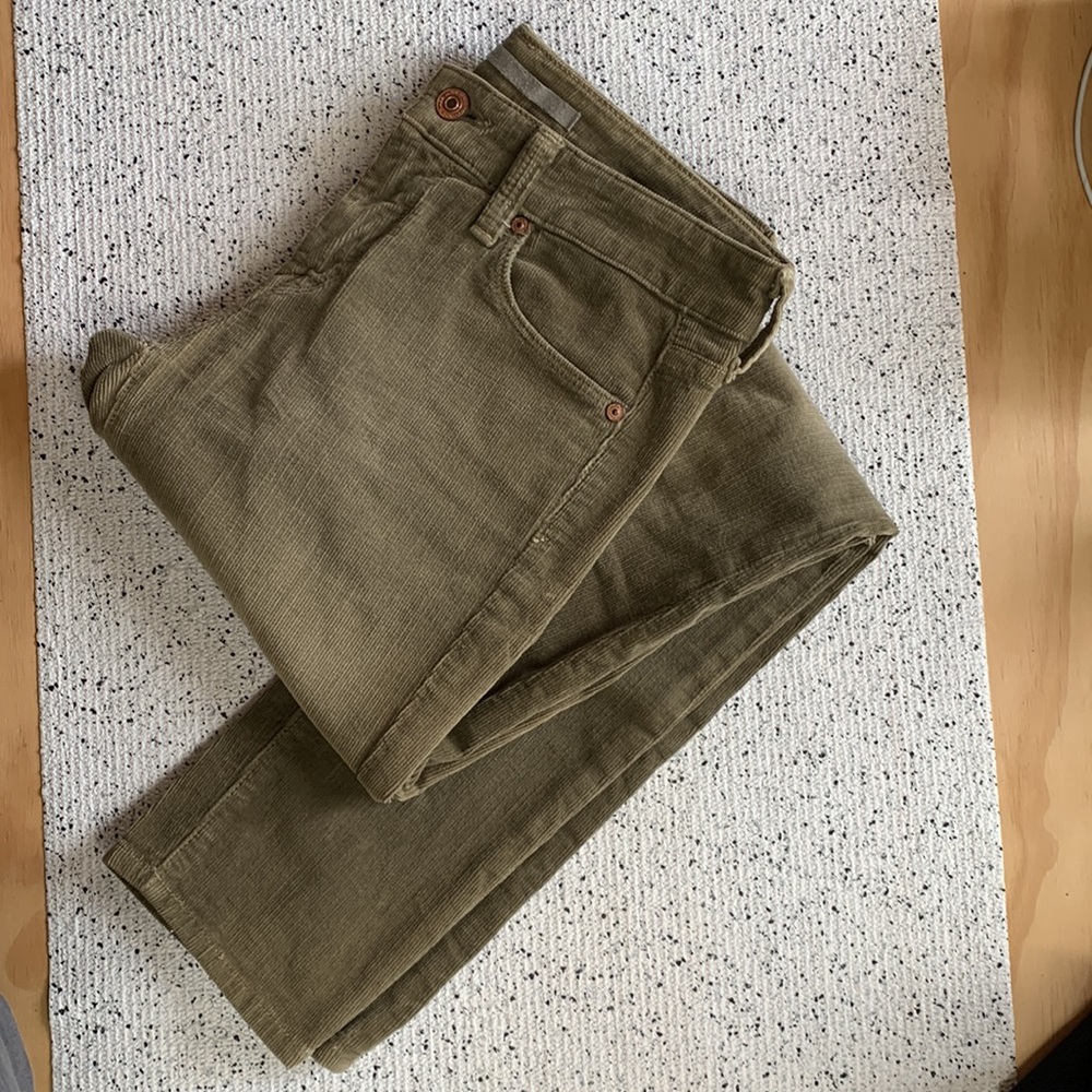 Vince Soft Burnished Gold Corduroy Mid-rise Stretch Skinny Jeans